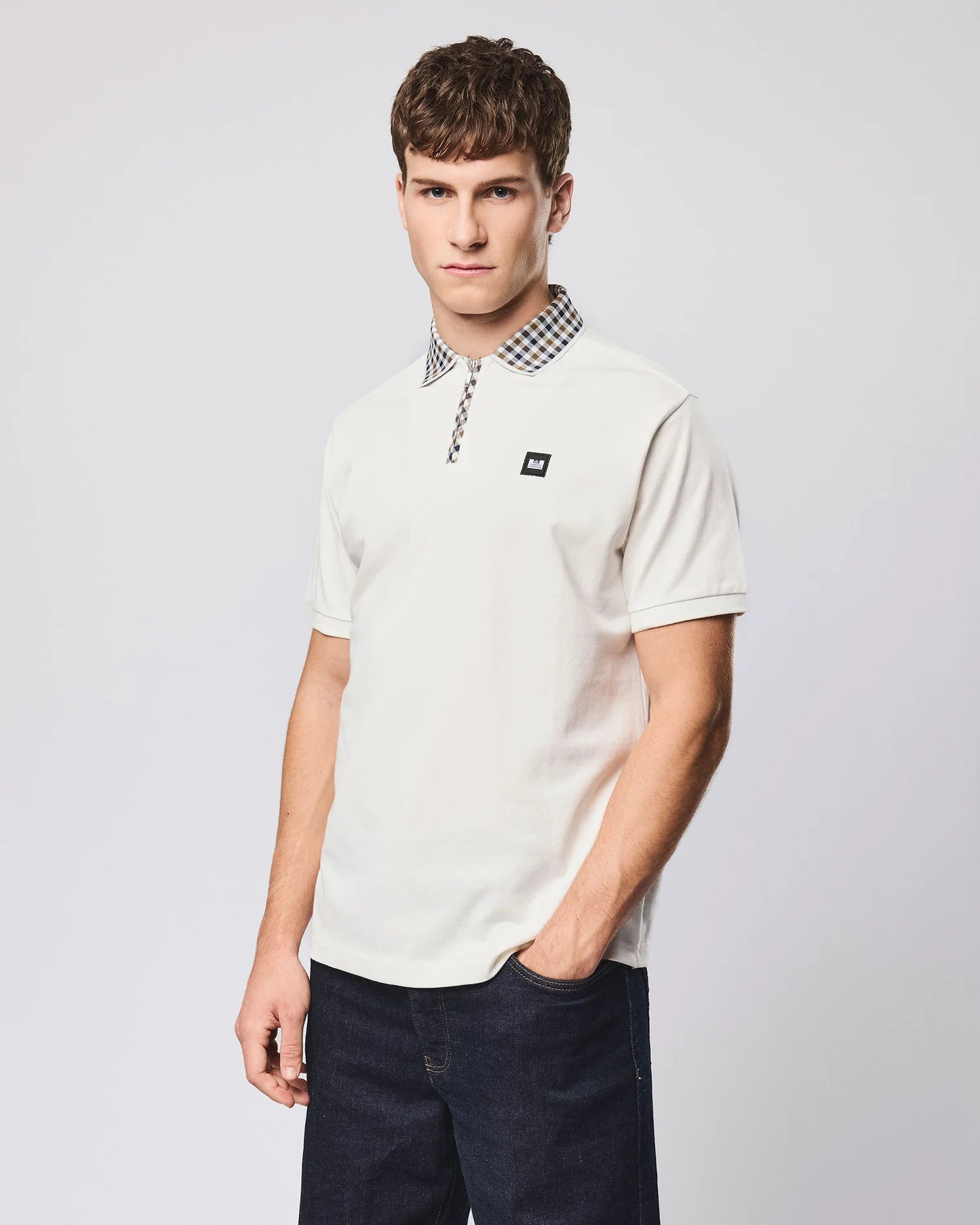 Weekend Offender Tipasa Jacquard Rib Polo Ghost - RD1 Clothing