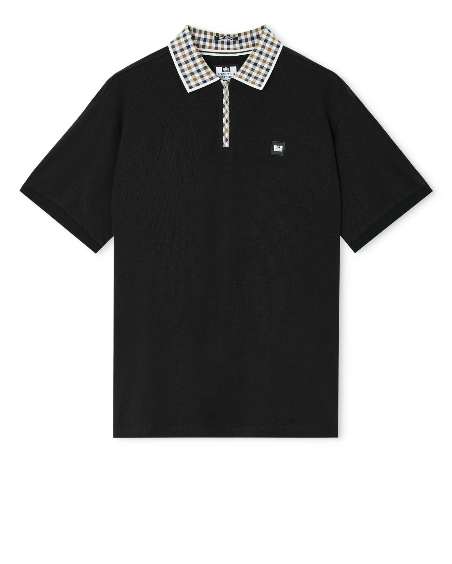 Weekend Offender Tipasa Jacquard Rib Polo Shirt Black