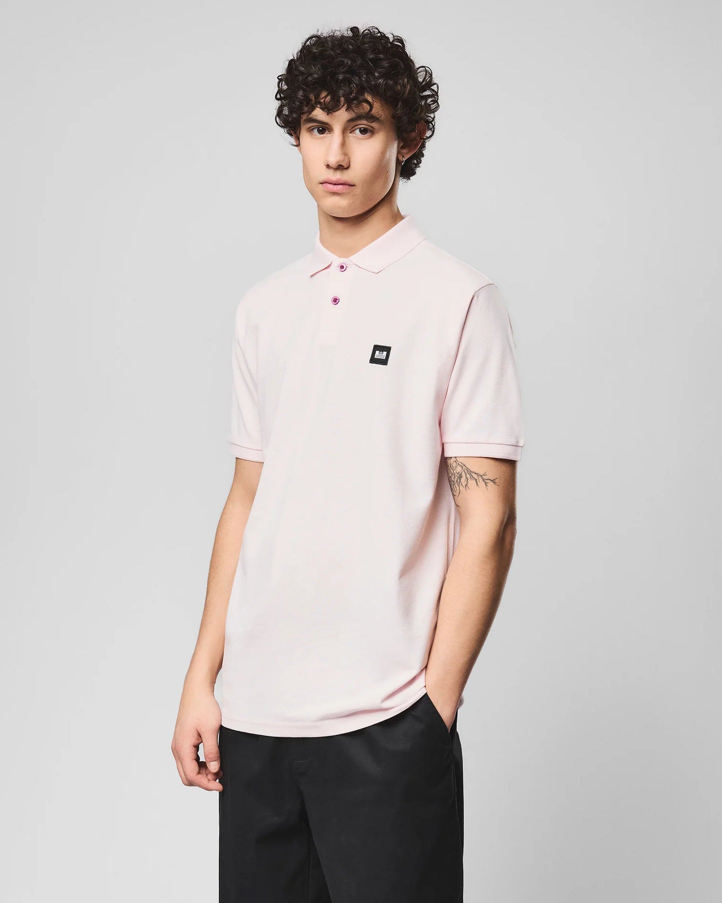 Weekend Offender Heathcote Polo Shirt Soft Pink