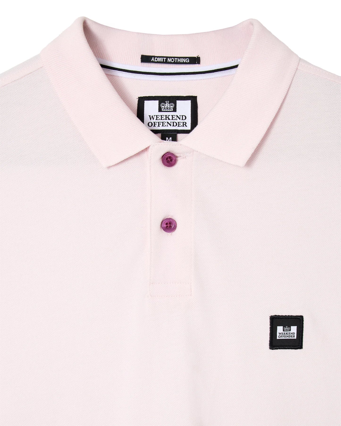 Weekend Offender Heathcote Polo Shirt Soft Pink