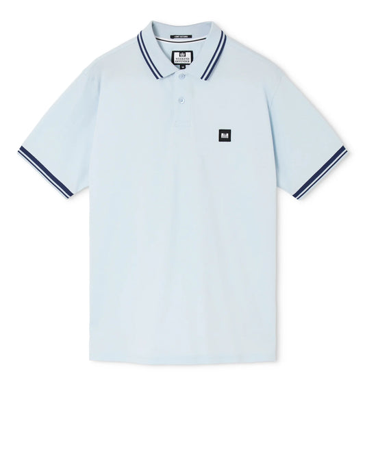 Weekend Offender Levanto Polo Shirt Sky Blue/Dark Sapphire Blue