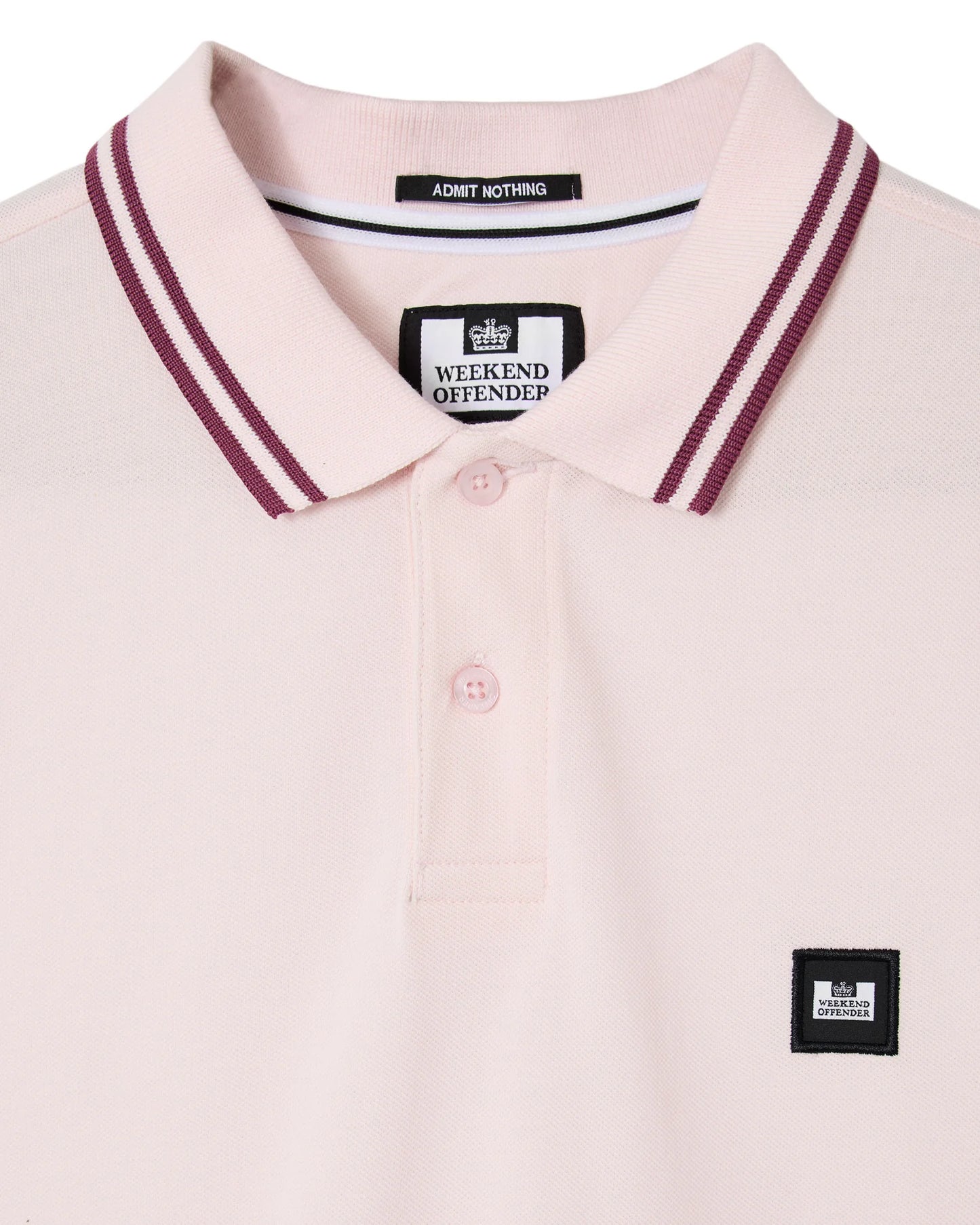 Weekend Offender Levanto Polo Shirt Soft Pink/Kirsch