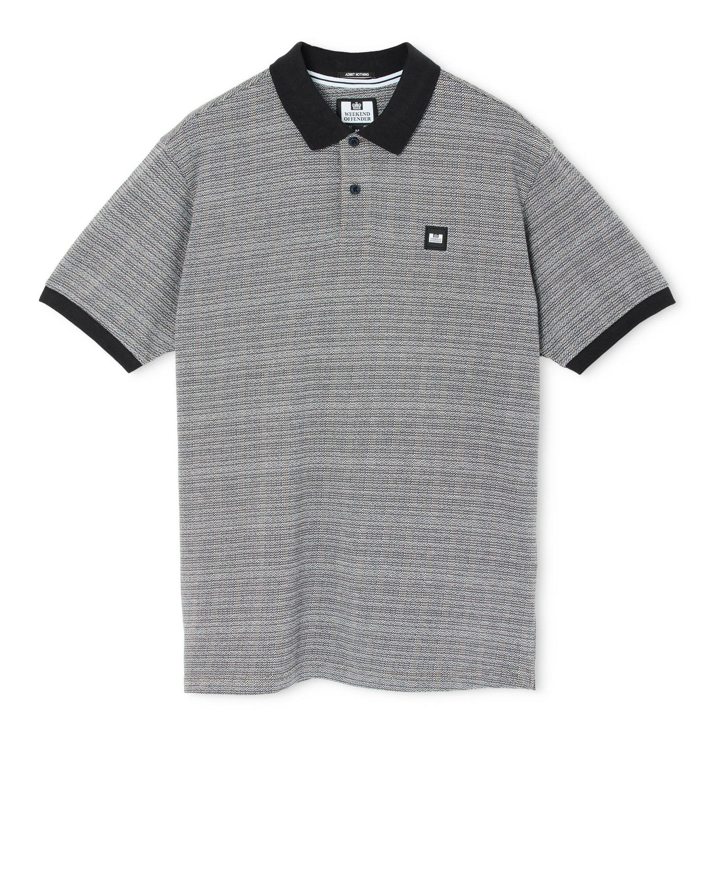 Weekend Offender Winfield Polo Shirt Black Mix