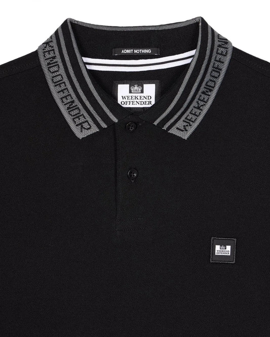 Weekend Offender Comas Polo Shirt Black/Zinc