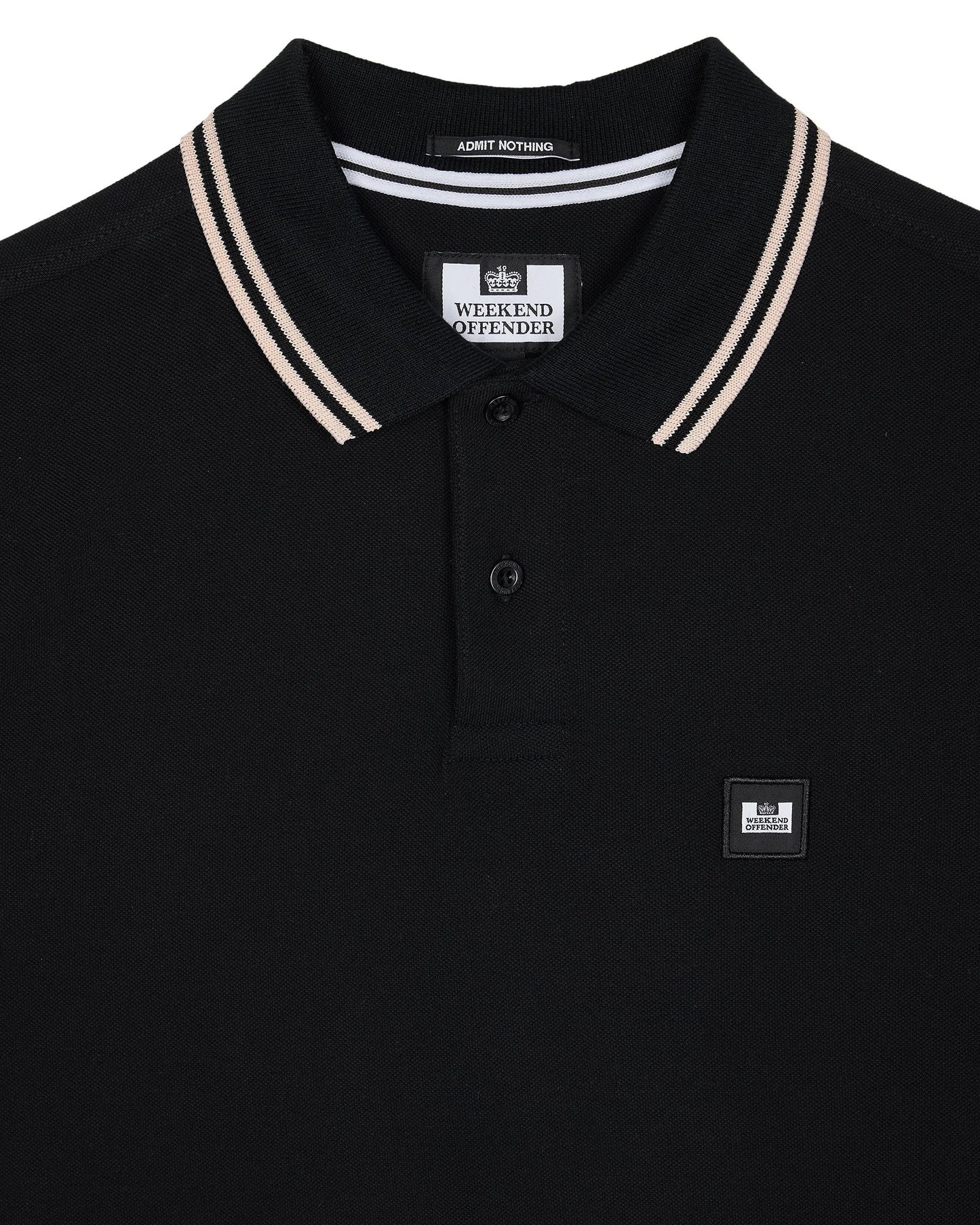 Weekend Offender Levanto Polo Shirt Black/Alabaster