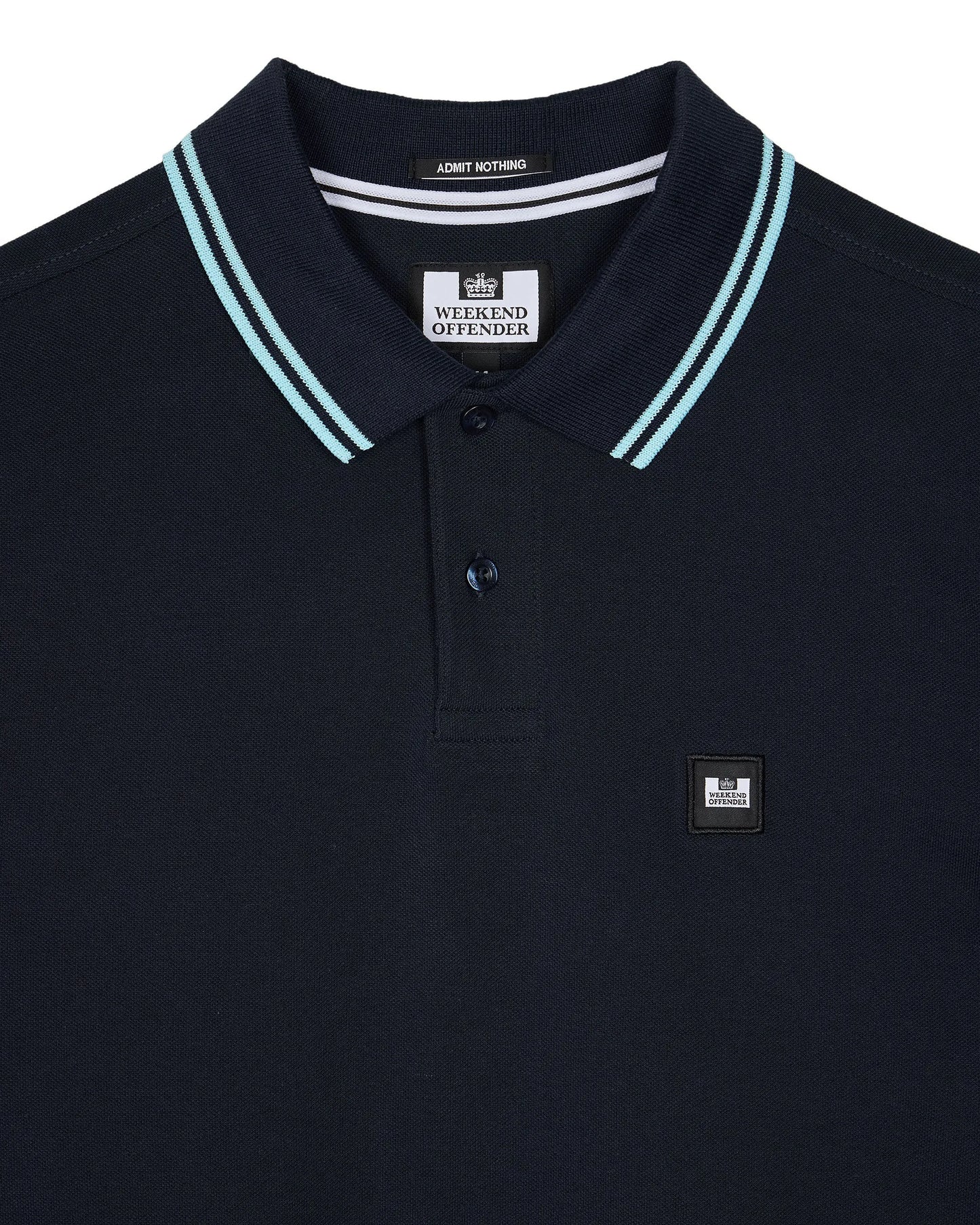 Weekend Offender Levanto Polo Shirt Navy/Saltwater Blue