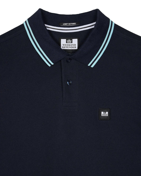 Weekend Offender Levanto Polo Shirt Navy/Saltwater Blue - RD1 Clothing
