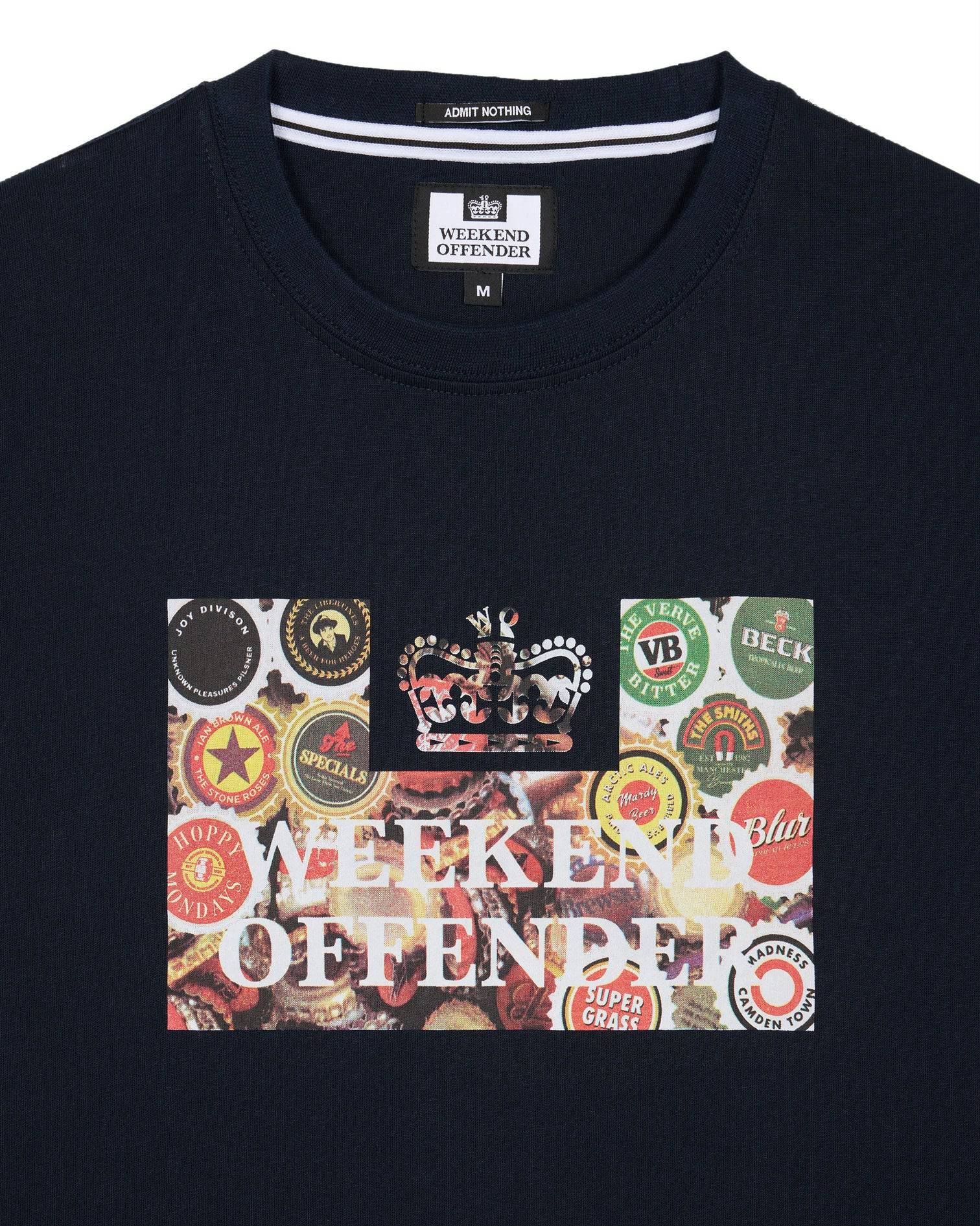 Weekend Offender Caps Graphic T-Shirt Navy - RD1 Clothing