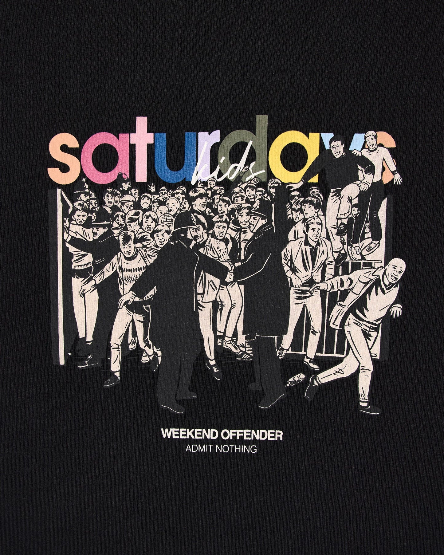 Weekend Offender Saturdays Kids Graphic T-Shirt Black