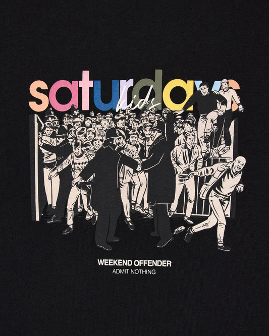 Weekend Offender Saturdays Kids Graphic T-Shirt Black