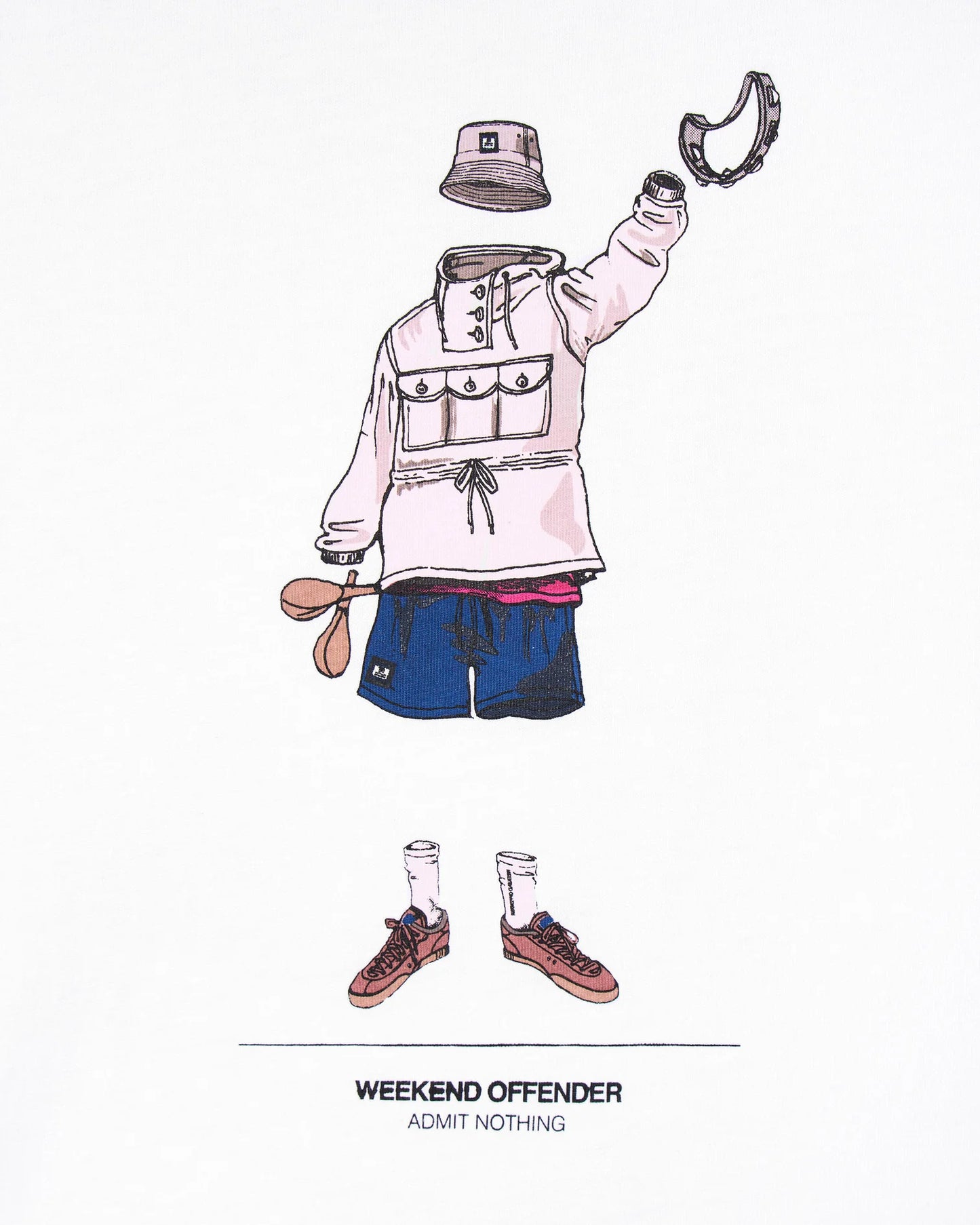 Weekend Offender Hassen Graphic T-Shirt White - RD1 Clothing