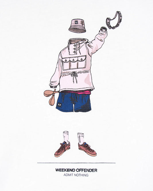 Weekend Offender Hassen Graphic T-Shirt White - RD1 Clothing