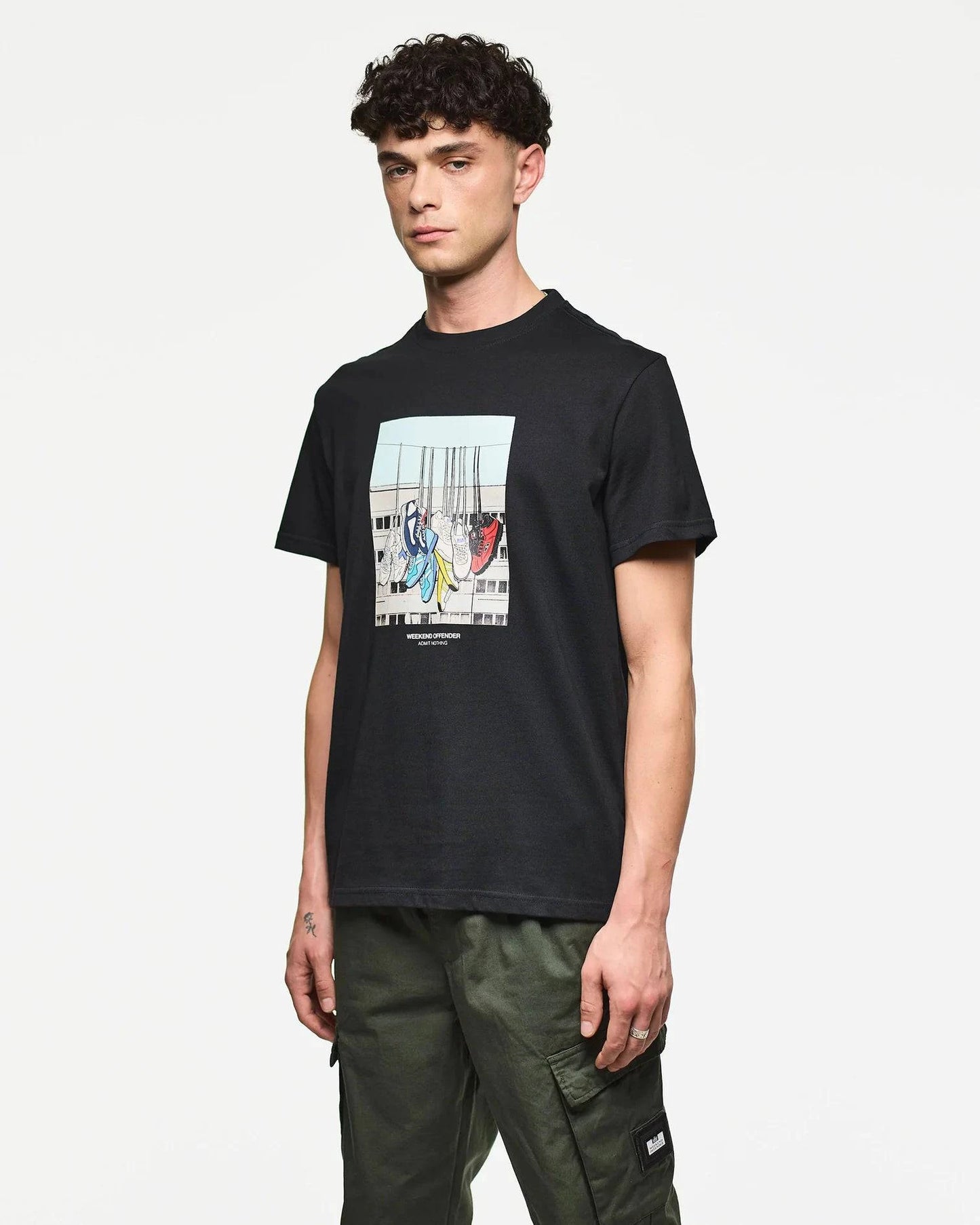 Weekend Offender Battle Lines Graphic T-Shirt Black - RD1 Clothing