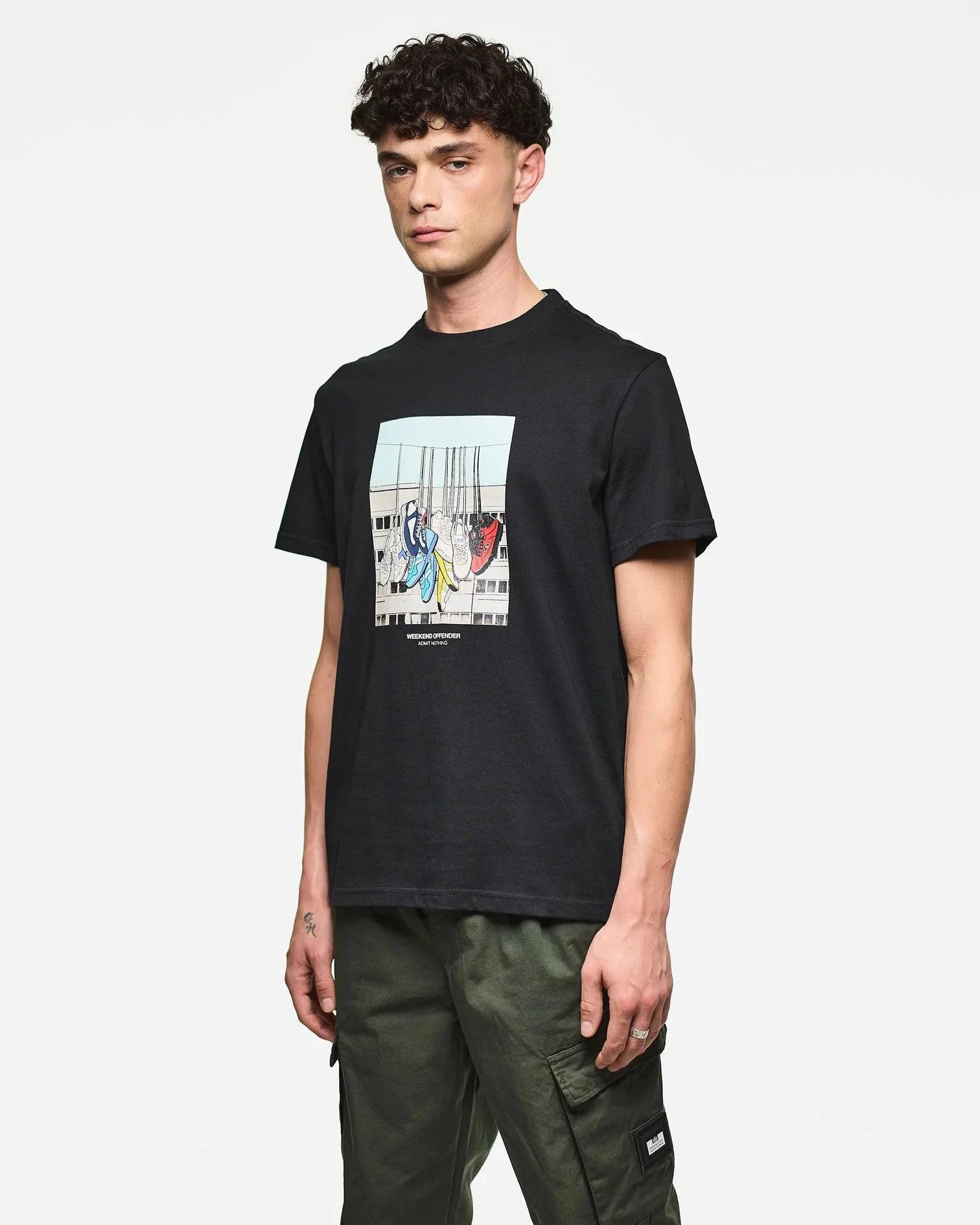Weekend Offender Battle Lines Graphic T-Shirt Black - RD1 Clothing