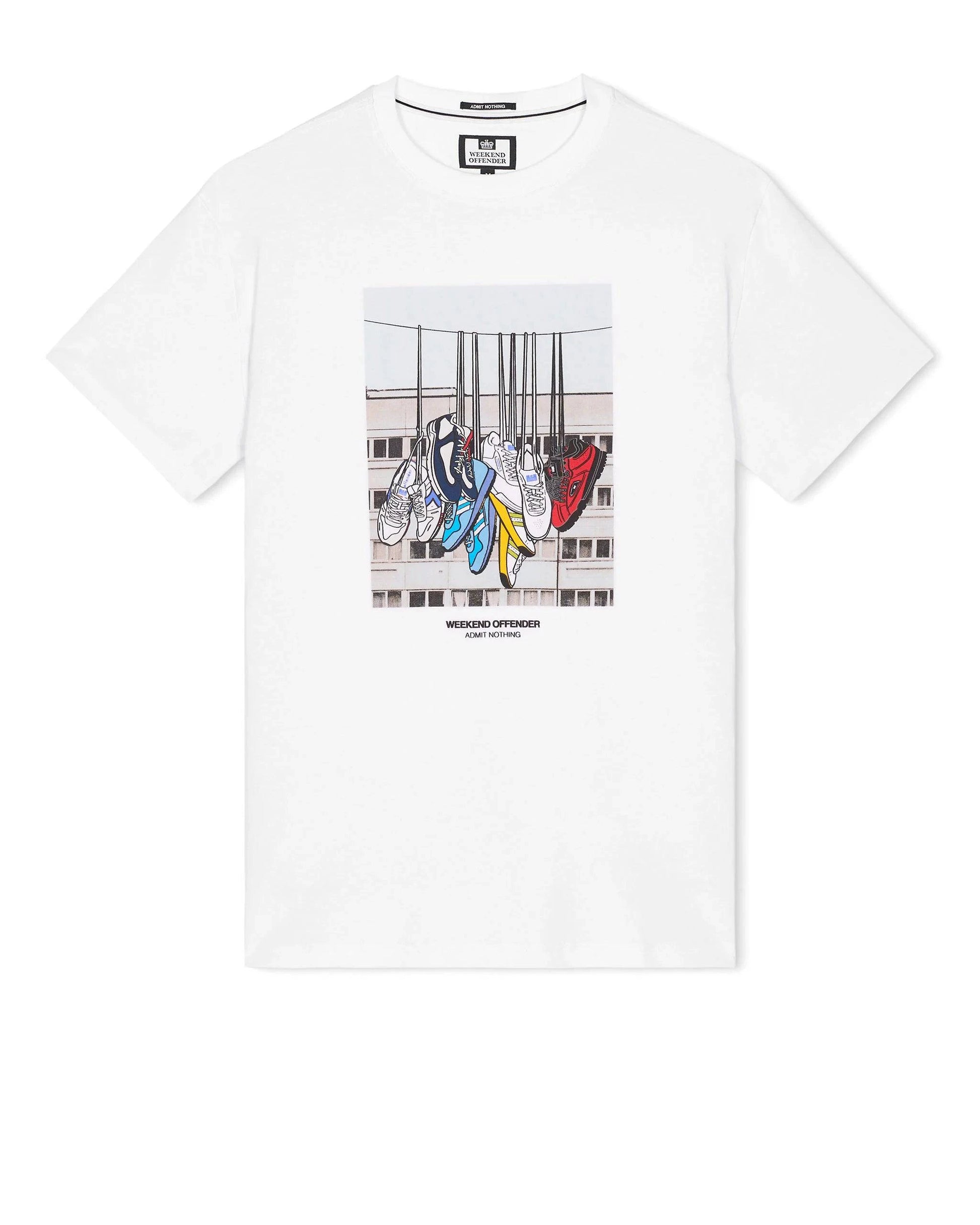 Weekend Offender Battle Lines Graphic T-Shirt White - RD1 Clothing