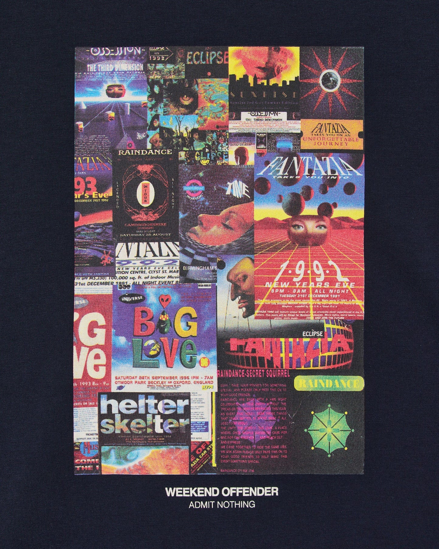 Weekend Offender Saltatio Graphic T-Shirt Navy