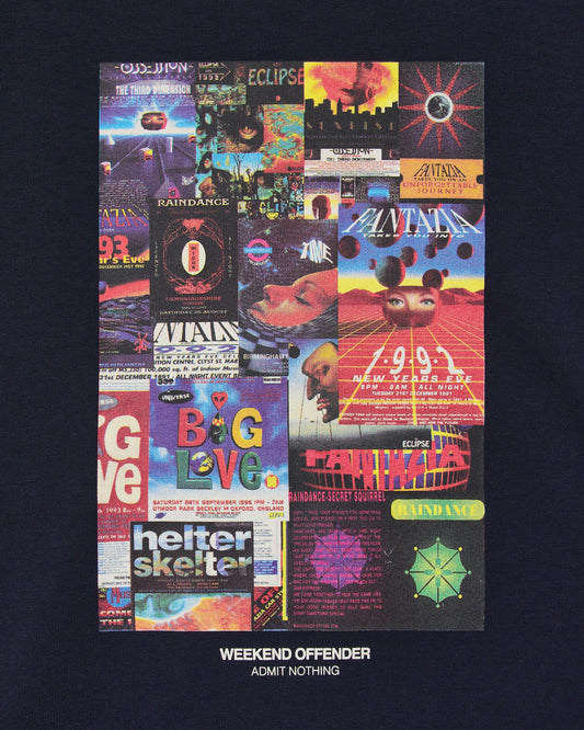 Weekend Offender Saltatio Graphic T-Shirt Navy