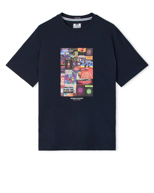 Weekend Offender Saltatio Graphic T-Shirt Navy