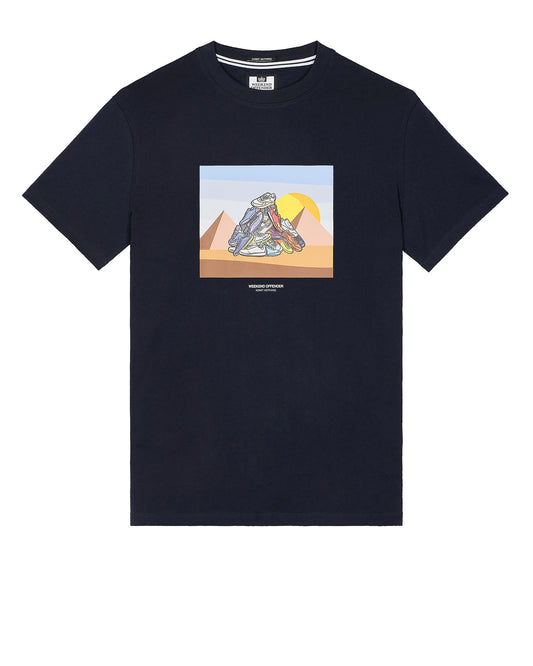 Weekend Offender Geeza Graphic T-Shirt in Navy