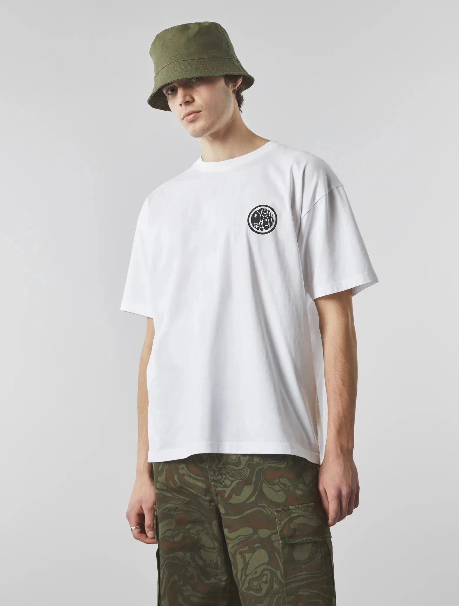 Pretty Green Franklin Oversized T-Shirt In White