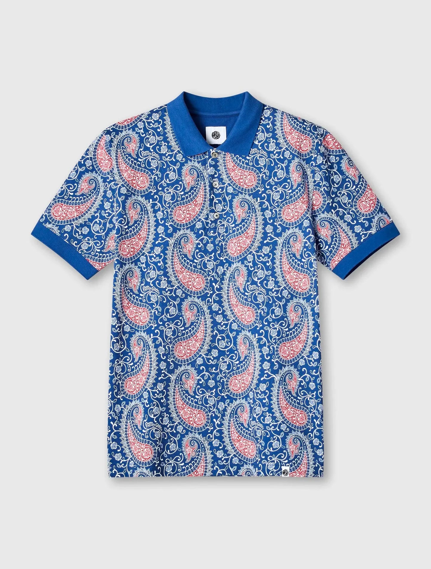 Pretty Green Laguna Paisley Polo Shirt In Navy