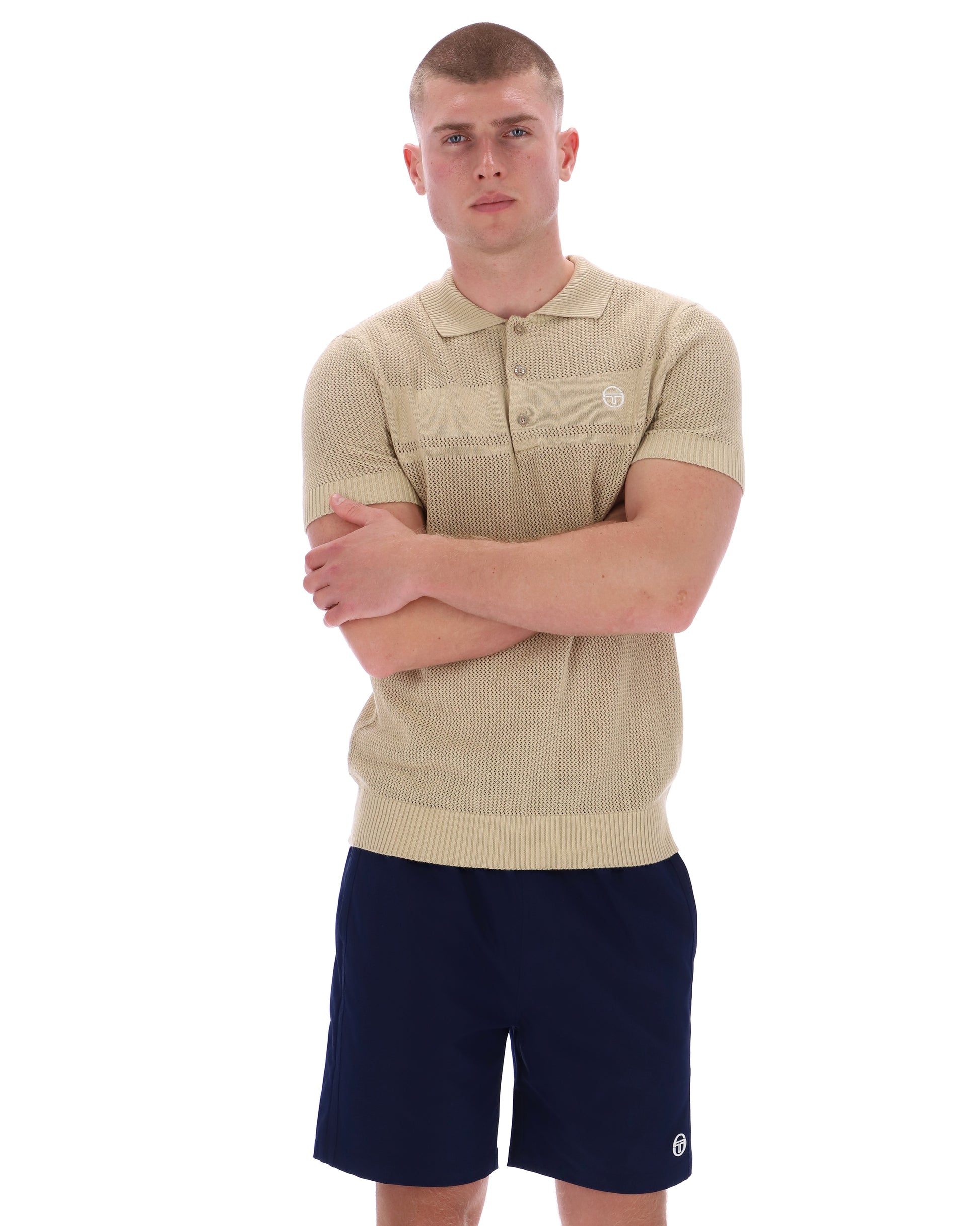Sergio Tacchini Sabino Knitted Polo Shirt in Mojave Desert - RD1 Clothing