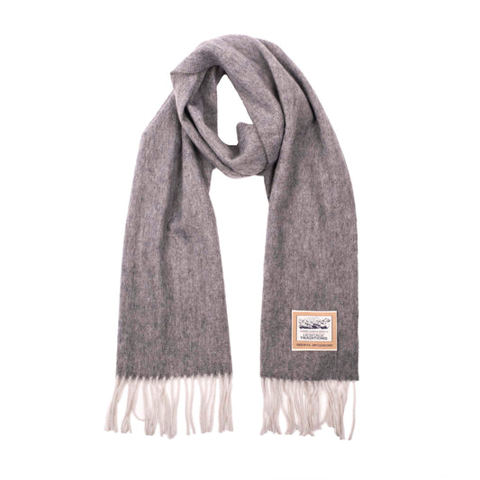 Carlyle Wool Herringbone Scarf Grey