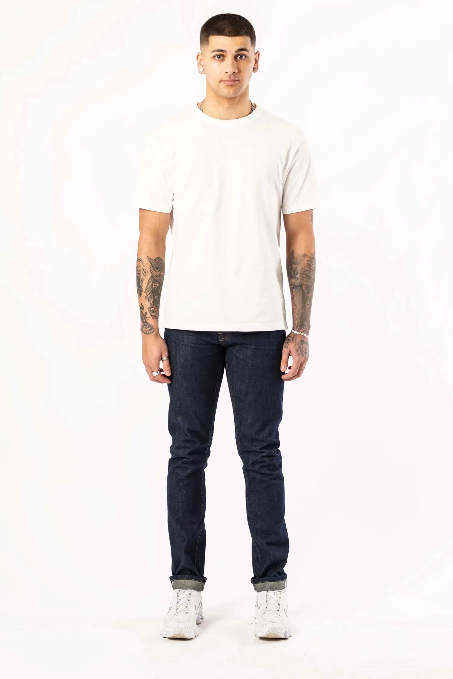 DML Slim Fit Selvedge Jeans In Rinse Wash