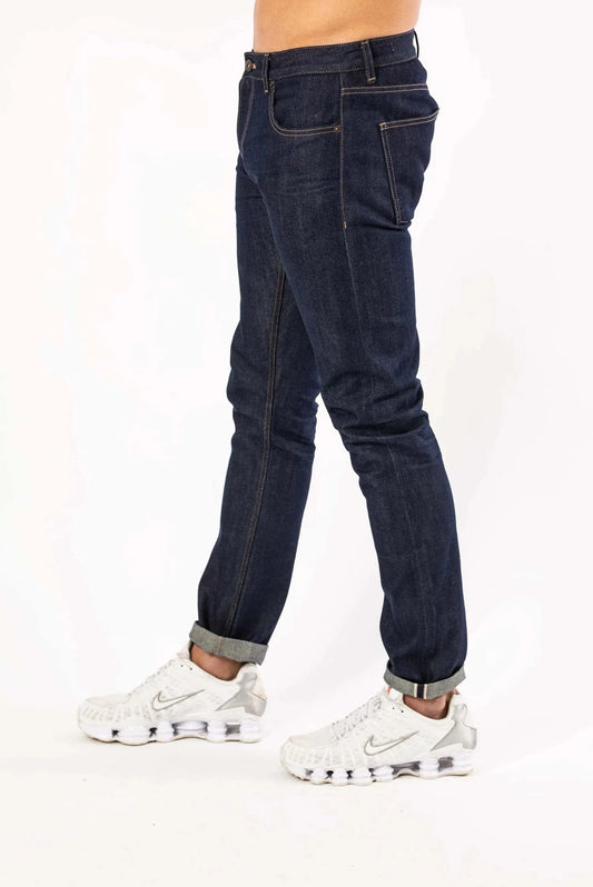 DML Slim Fit Selvedge Jeans In Rinse Wash