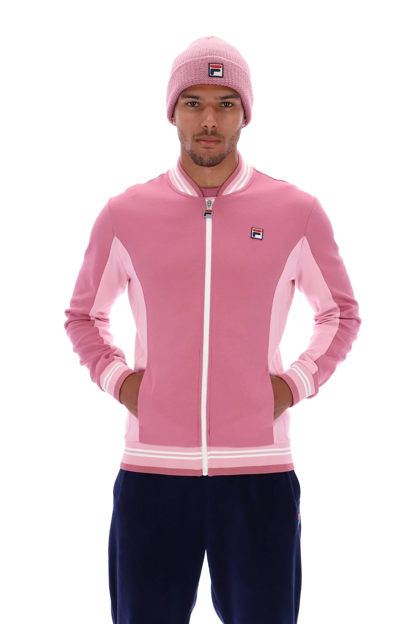 Fila Settanta Track Top in Heather Rose