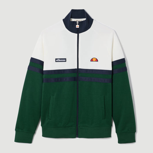 Ellesse Rimini Track Jacket Off White/Green - RD1 Clothing