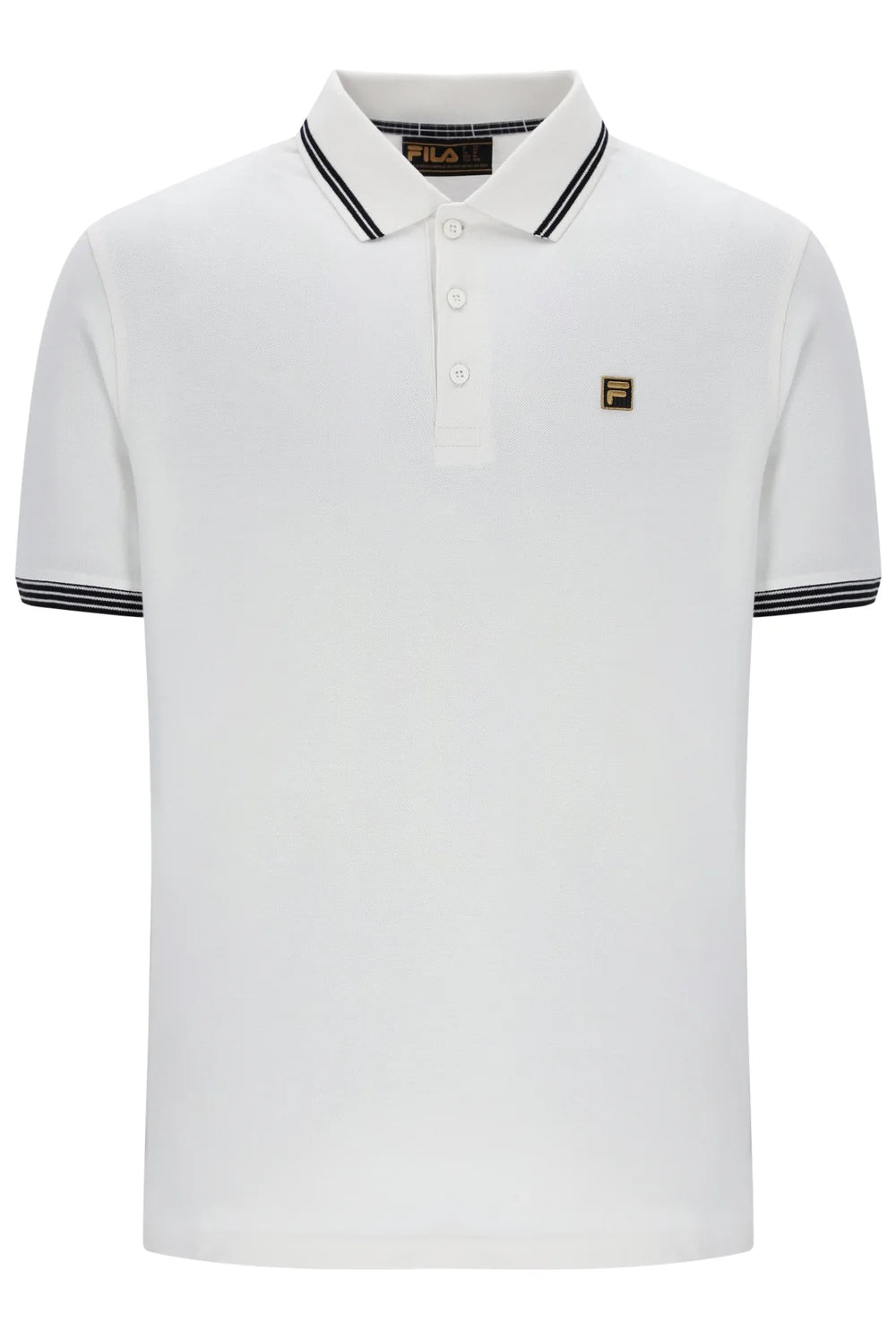 Fila Gold Soren Polo With Tipping in White