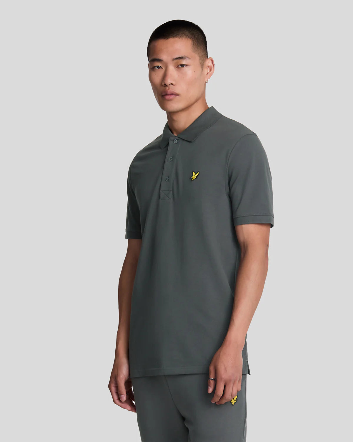 Lyle & Scott Cotton Polo Shirt Gunmetal