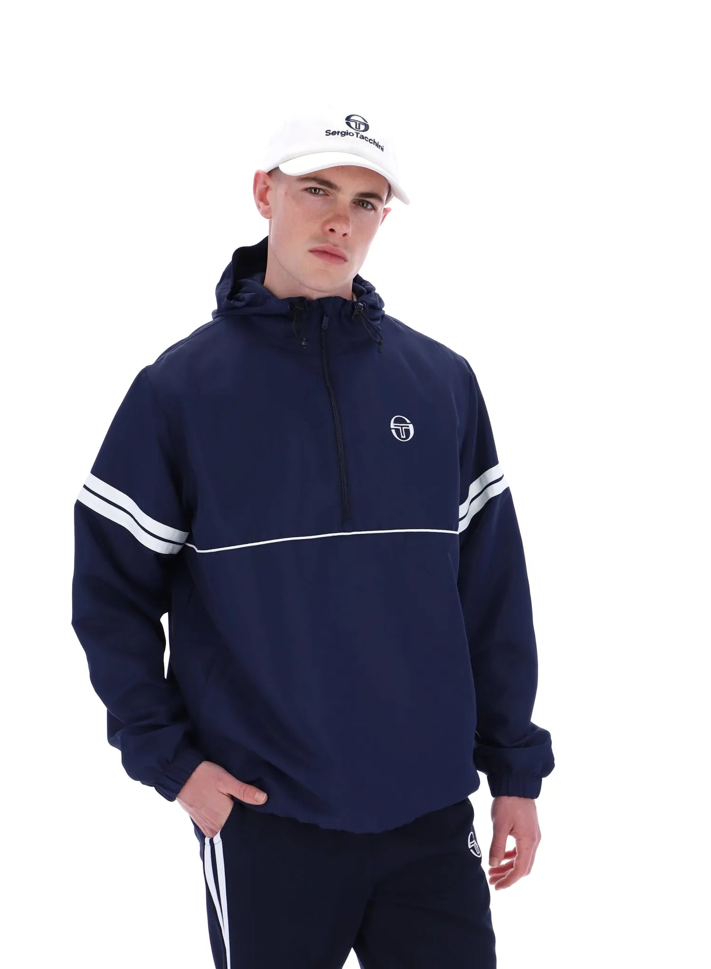 Sergio Tacchini Orion Anorak In Maritime Blue