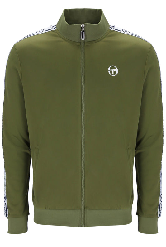 Sergio Tacchini Taped Track Top in Sphagnum