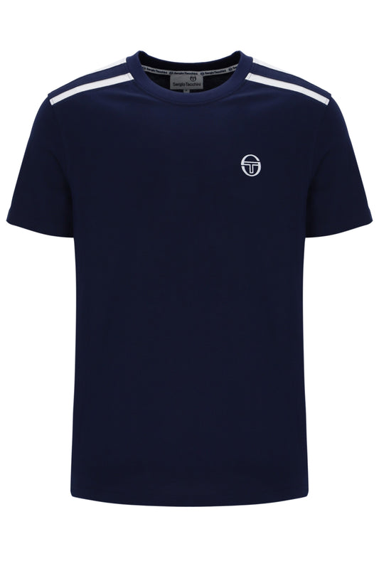 Sergio Tacchini Locchi T-Shirt Maritime Blue/White - RD1 Clothing