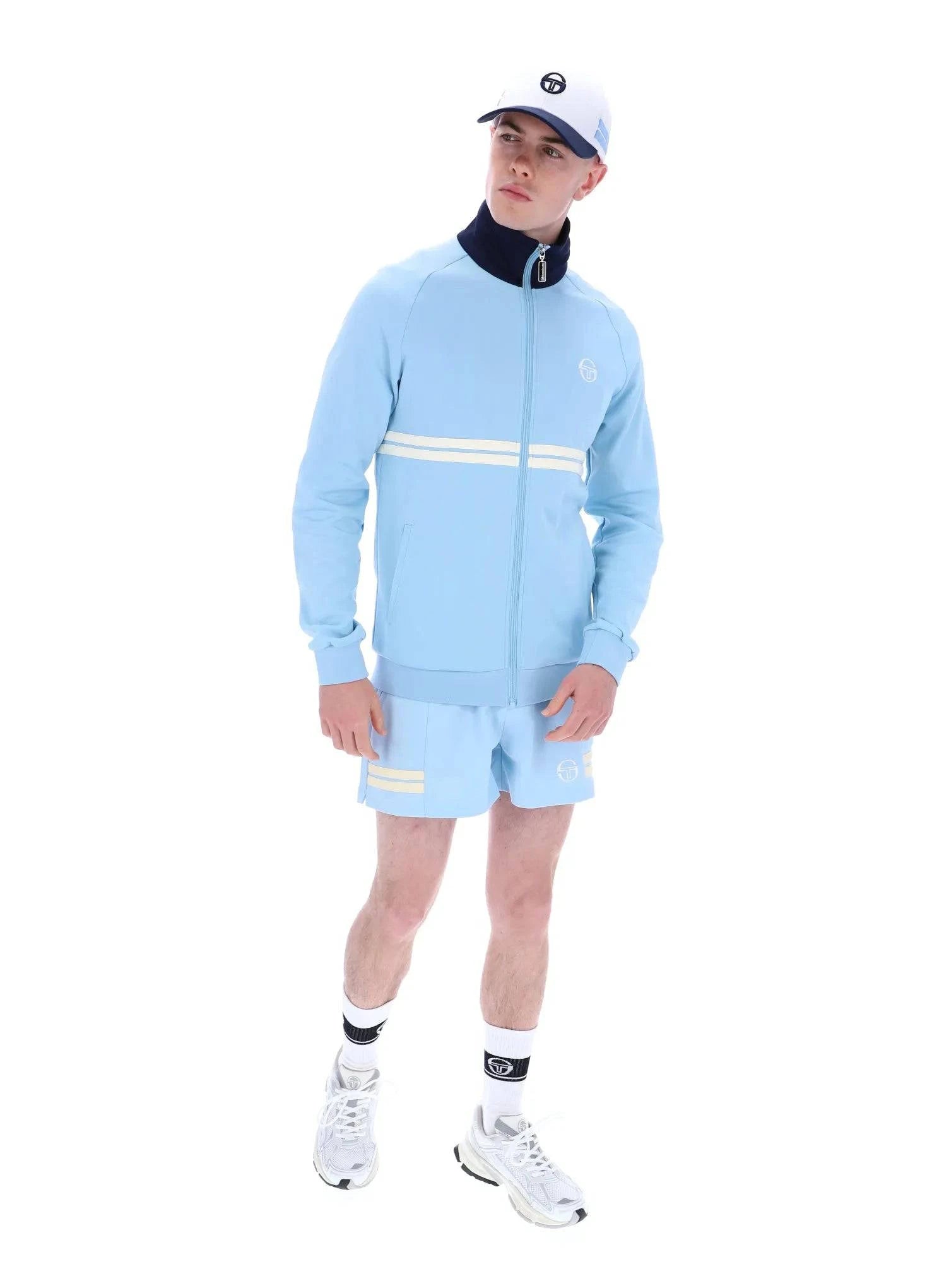 Sergio Tacchini Giacca Da Uomo Dallas Pista - Maritime Blue/Adrenaline Rush/Nautical, Taglia 3XL