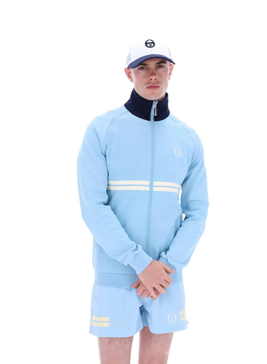 Sergio Tacchini Dallas Track Top In Clear Sky/ Maritime Blue
