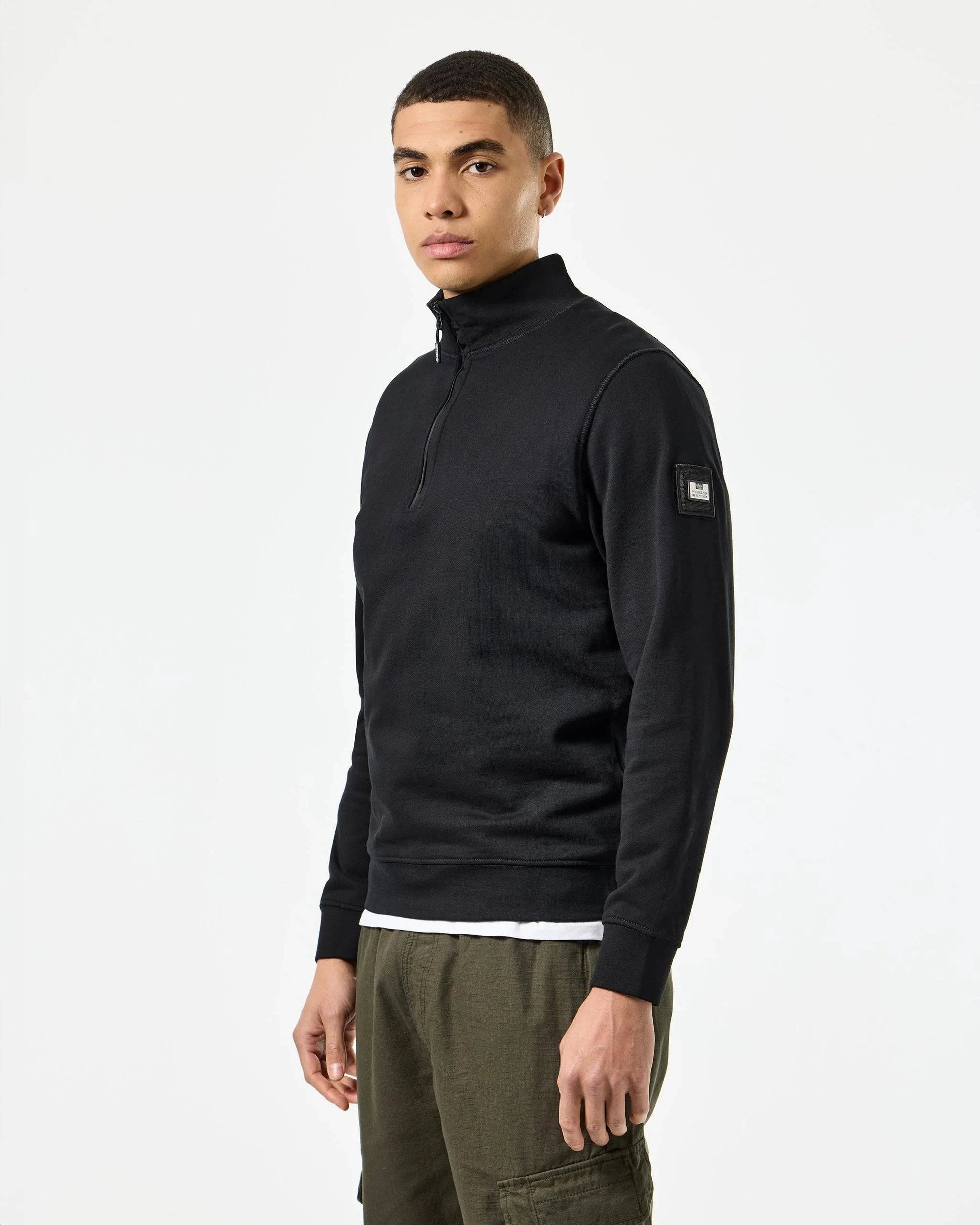 Weekend Offender Kraviz Quarter Zip Sweatshirt Black - RD1 Clothing