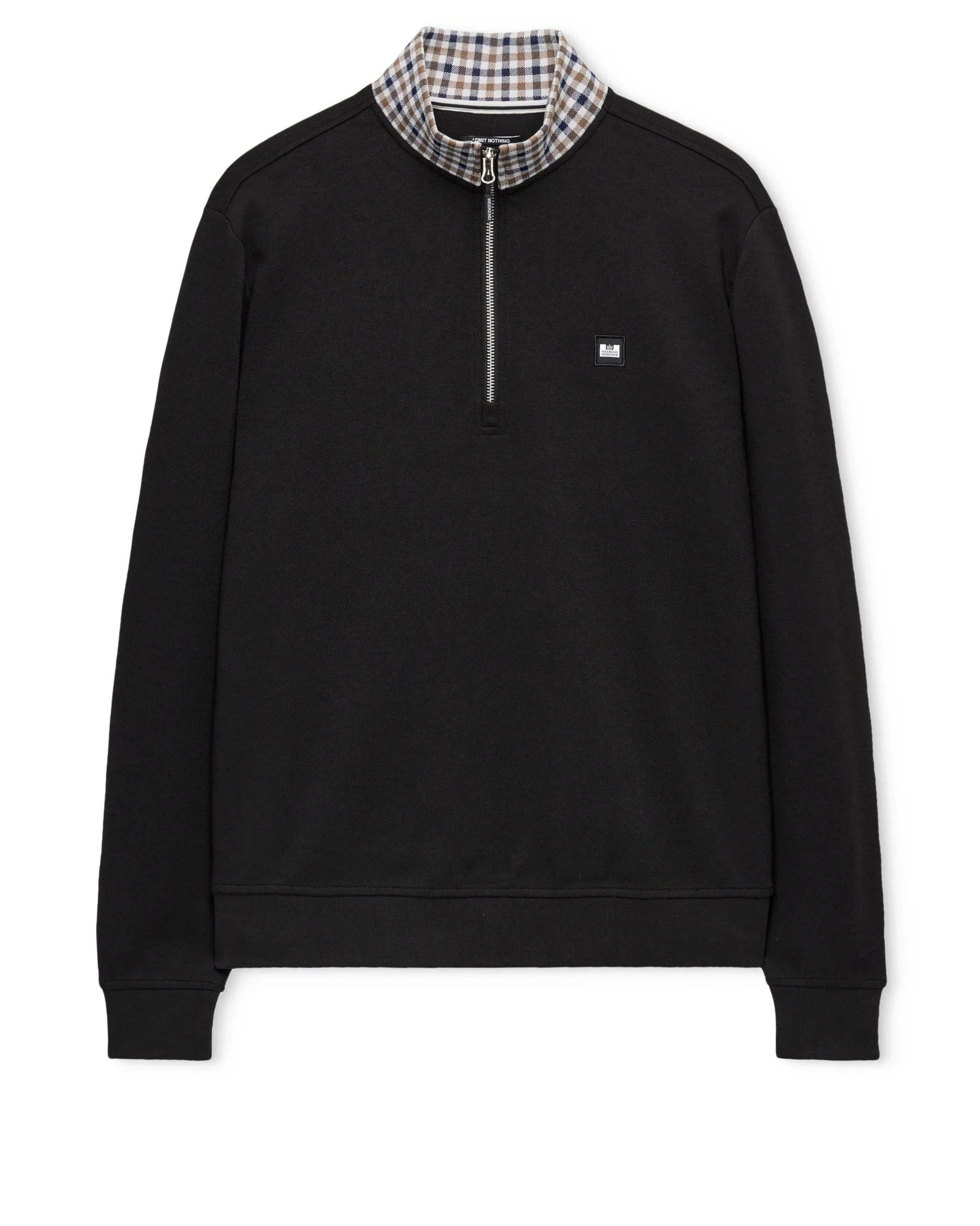 Weekend Offender Henson Quarter Zip Sweatshirt Black - RD1 Clothing