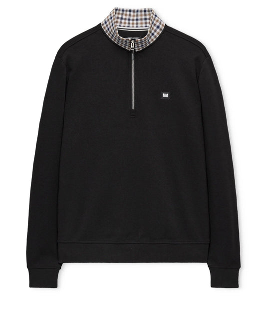 Weekend Offender Henson Quarter Zip Sweatshirt Black - RD1 Clothing
