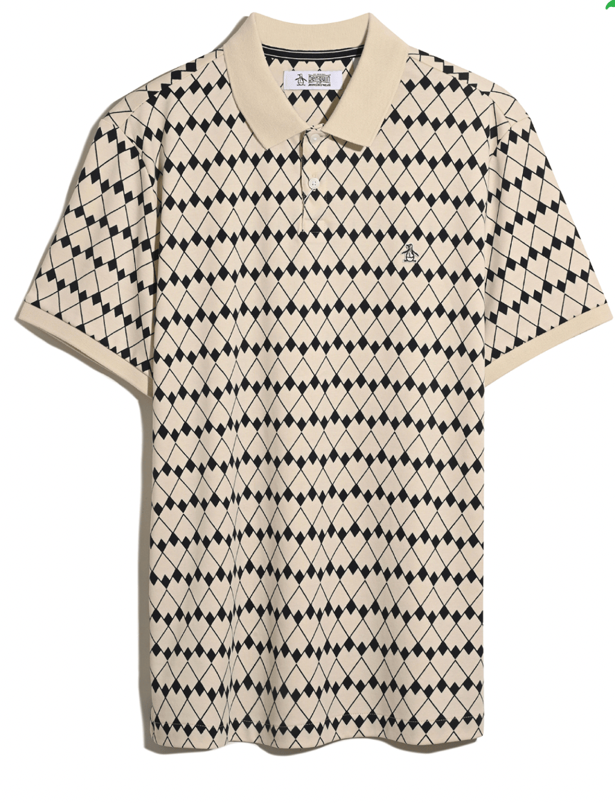 Orignial Penguin Interlock Flags Polo Shirt Birch - RD1 Clothing