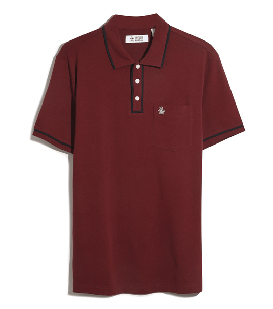 Original Penguin Earl Pique Polo Shirt Cabernet - RD1 Clothing