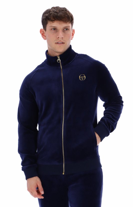 Sergio Tacchini Uomo Pantaloni da jogging Court Velour Track, Nero Sergio Tacchini Uomo Pantaloni da jogging Court Velour Track, Nero