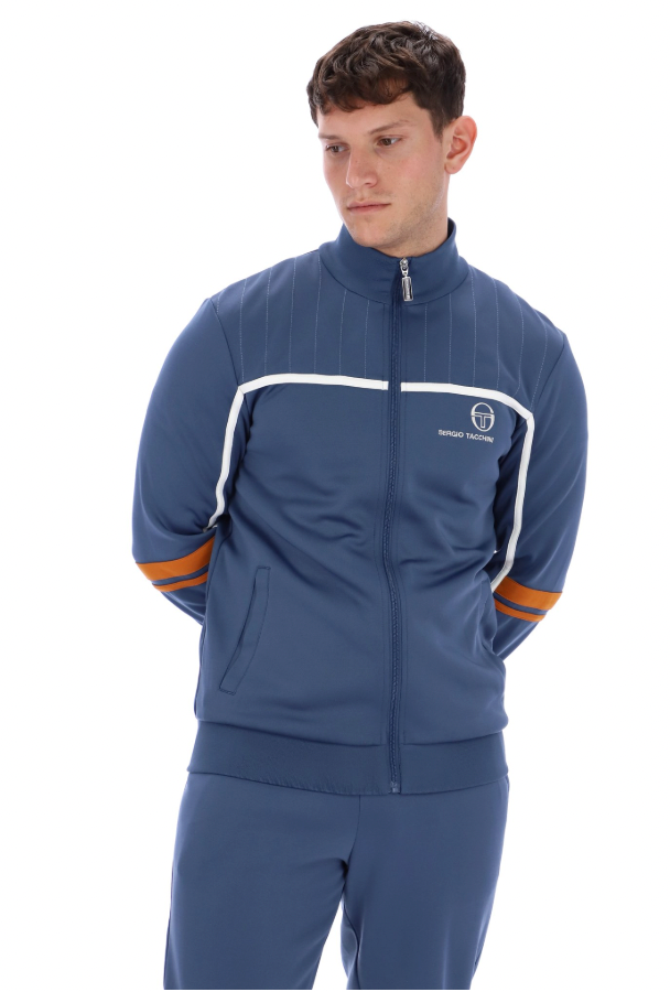 Sergio Tacchini Frankie Track Top Vintage Indigo/Pumpkin Spice - RD1 Clothing