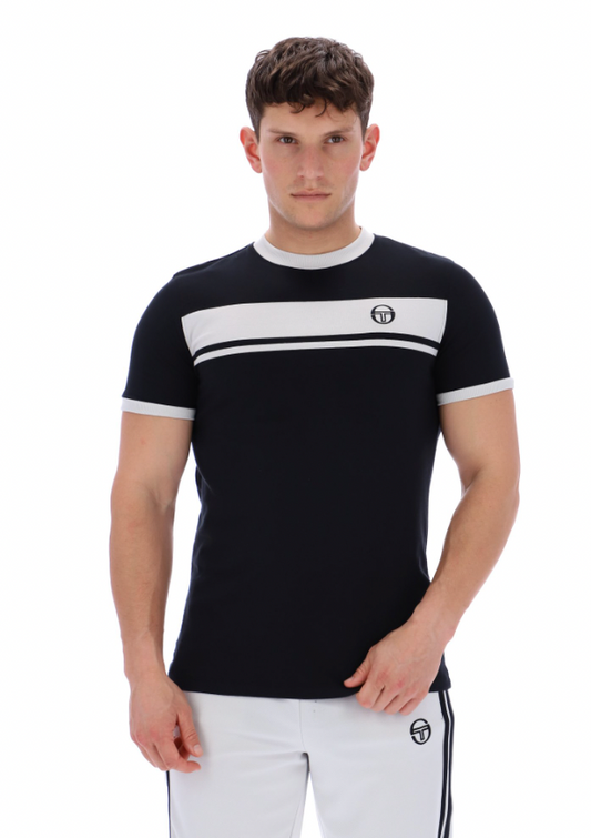 Sergio Tacchini Master T-Shirt Black/Glaciar Grey - RD1 Clothing