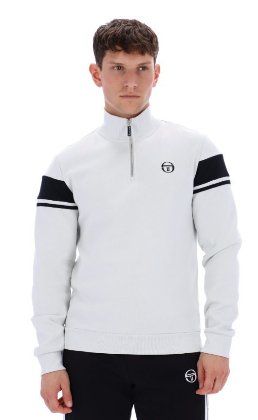 Sergio Tacchini Damarindo Quarter Zip Jumper Glacier Grey/Black - RD1 Clothing