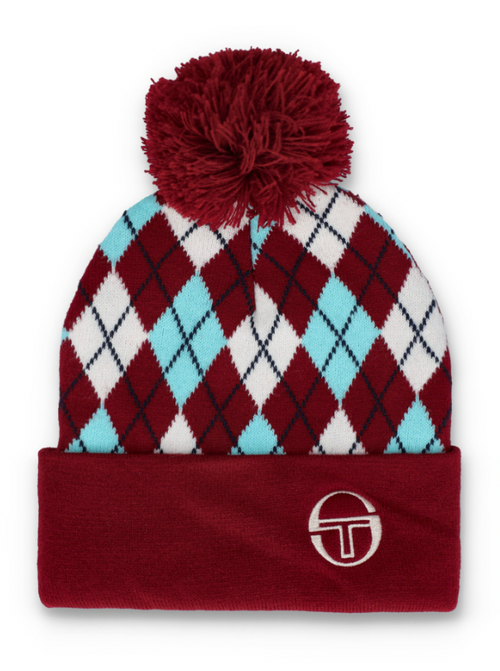 Sergio Tacchini Hamilton Beanie Hat Rhubarb/Gardenia/Aruba