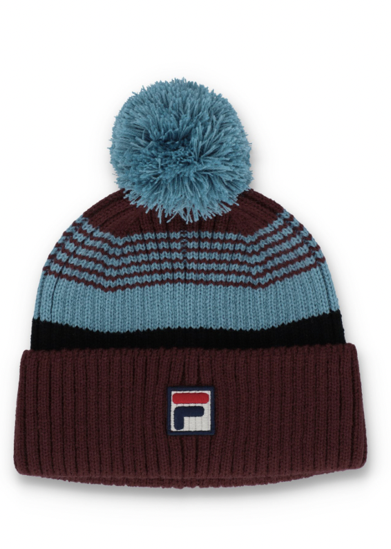 Fila Renard Pom Beanie Fig/ Milky Blue/Black