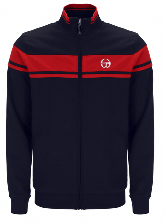 Sergio Tacchini Damarindo Track Top Navy/Adrenaline Rush